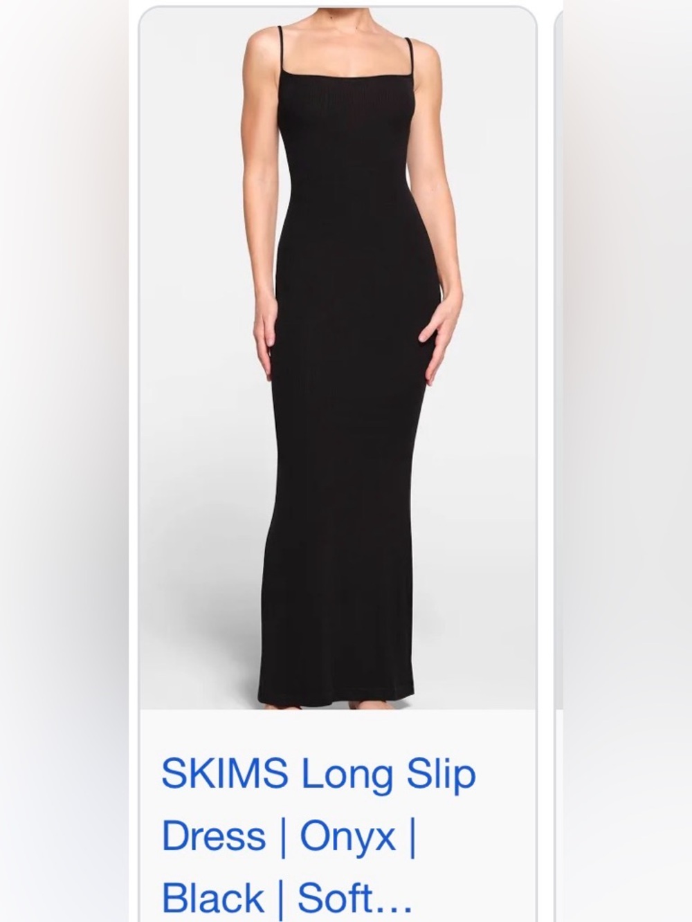 NWT SKIMS Onyx Slip Dress